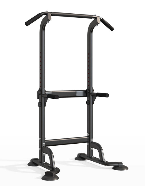 Load image into Gallery viewer, Power Tower Pull up Bar, Strength Training Workout Equipment with Adjustable Height High Stability - Black
