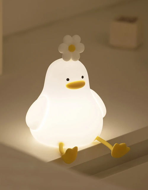 Load image into Gallery viewer, Cute Duck Led Night Light USB Rechargeable Nightlights Silicone Lamp Touch Switch Children Kid Bedroom Decoration Birthday Gift
